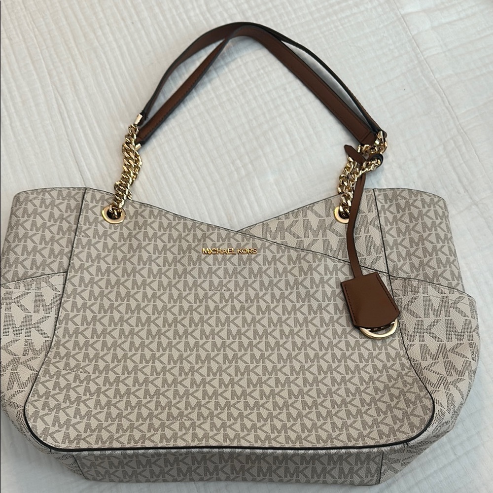 Michael Kors Beige and Brown Women's Bag